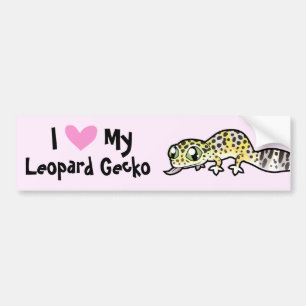 Autocollant De Voiture Amour de Gecko Léopard