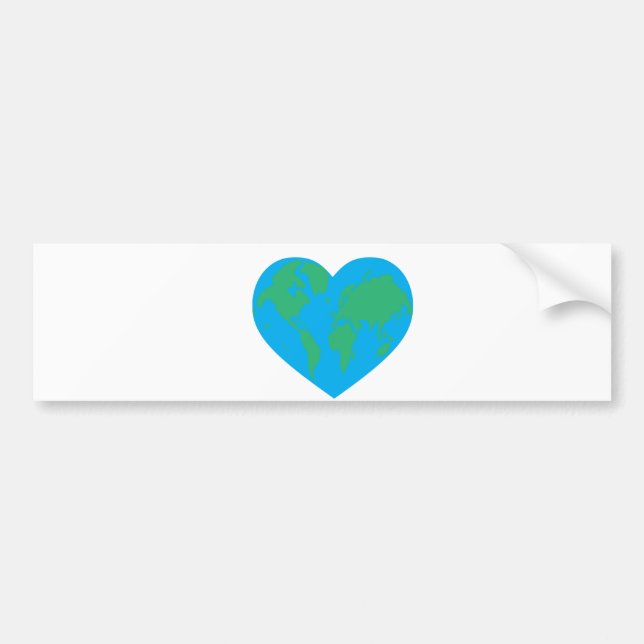Autocollant De Voiture Amour de la terre (Devant)