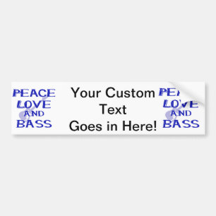 Autocollant De Voiture amour de paix et guitare bleue du bernice W de