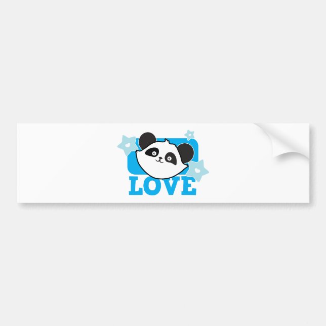 Autocollant De Voiture Amour de panda (Devant)