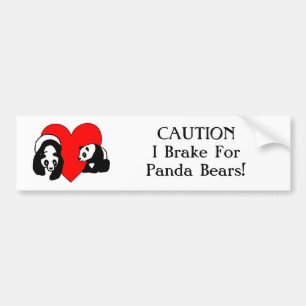 Autocollant De Voiture Amour de panda