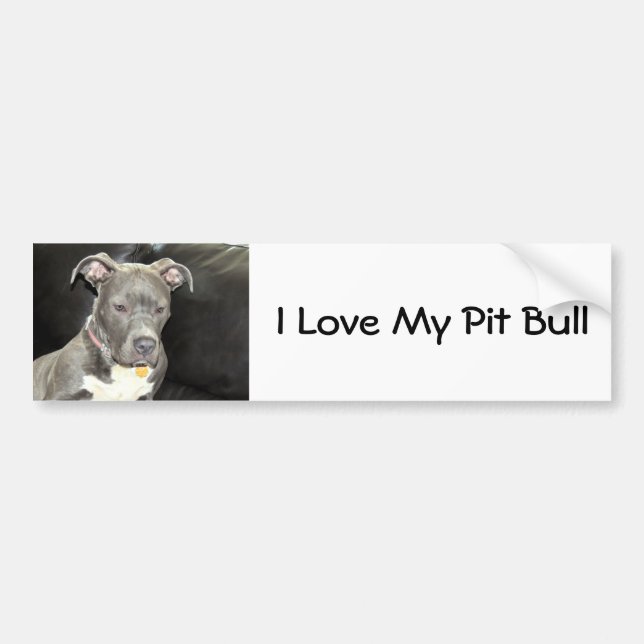 Autocollant De Voiture Amour de pitbull (Devant)