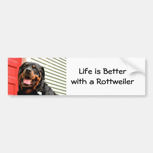 Autocollant De Voiture Amour de rottweiler (Devant)