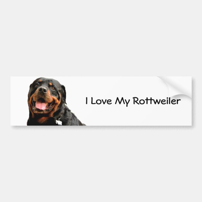 Autocollant De Voiture Amour de rottweiler (Devant)