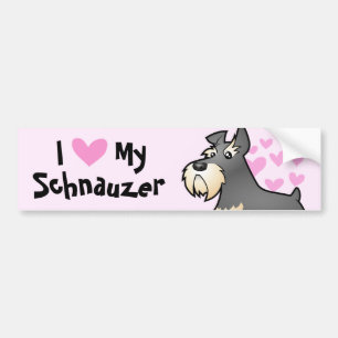 Autocollant De Voiture Amour de Schnauzer