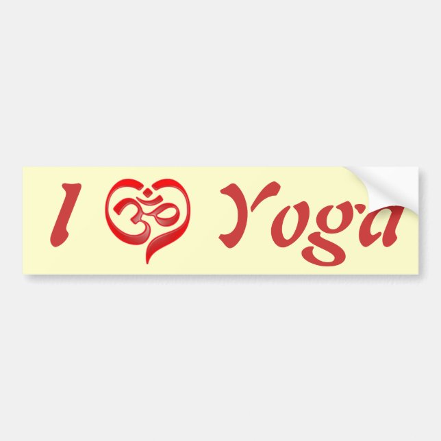 Autocollant De Voiture Amour de yoga (Devant)