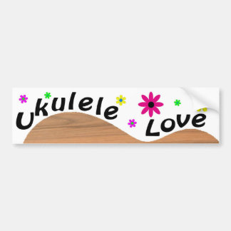Autocollant De Voiture Amour d'ukulélé