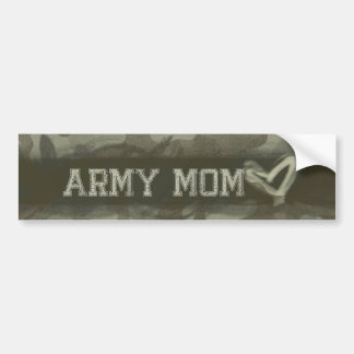 Autocollant De Voiture Amour grunge de maman d'armée de camouflage