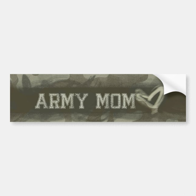 Autocollant De Voiture Amour grunge de maman d'armée de camouflage (Devant)