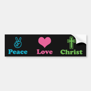 Autocollant De Voiture Amour le Christ 2 de paix