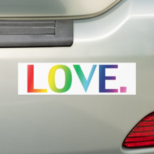 Autocollant De Voiture Amour, orgueil lgbt lgbtq couleurs arc-en-ciel bla