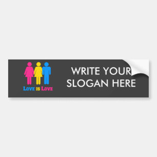 Autocollant De Voiture Amour Pansexual