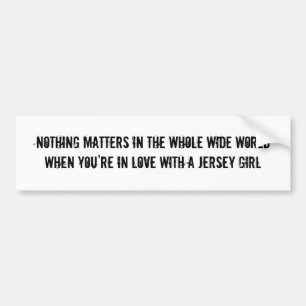 Autocollant De Voiture Amour pour une fille du Jersey