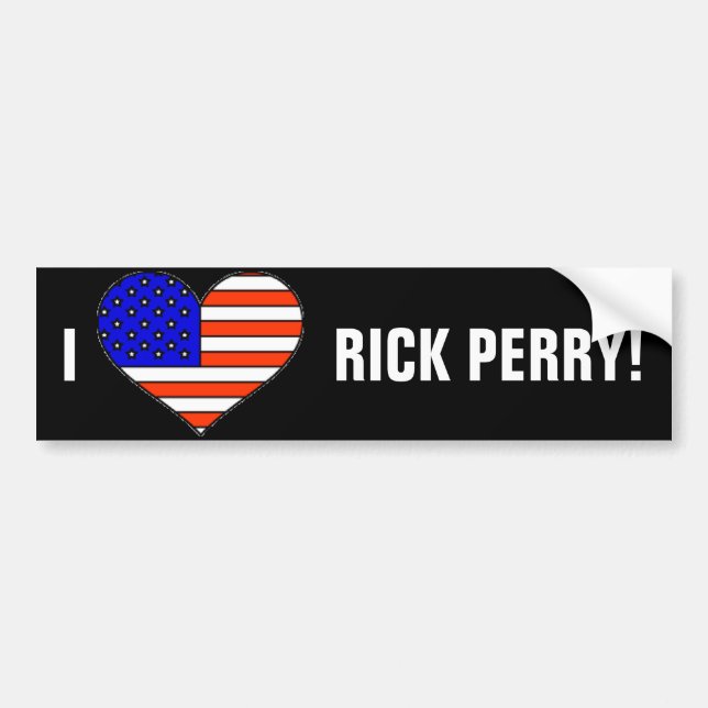 AUTOCOLLANT DE VOITURE AMOUR RICK PERRY (Devant)