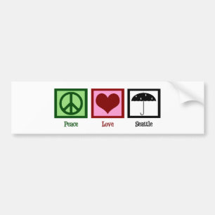 Autocollant De Voiture Amour Seattle de paix