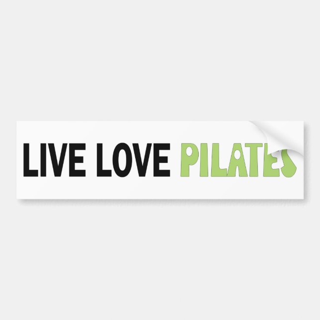 Autocollant De Voiture Amour vivant Pilates ! Conception originale ! (Devant)