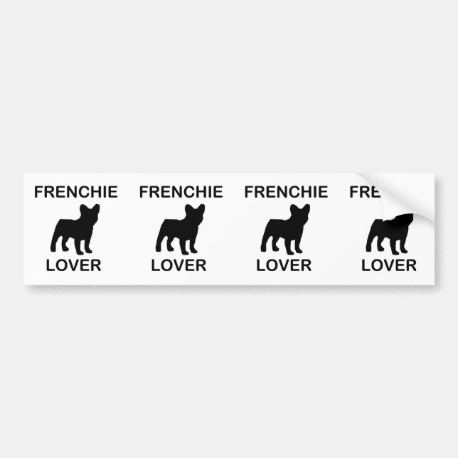 Autocollant De Voiture amoureux de frenchie (Devant)