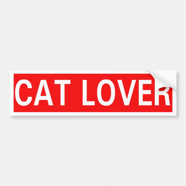 Autocollant De Voiture Amoureux des chats (Devant)