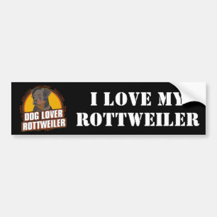 Autocollant De Voiture Amoureux des chiens de rottweiler