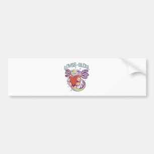Autocollant De Voiture Amours romantiques - axolotl heureux