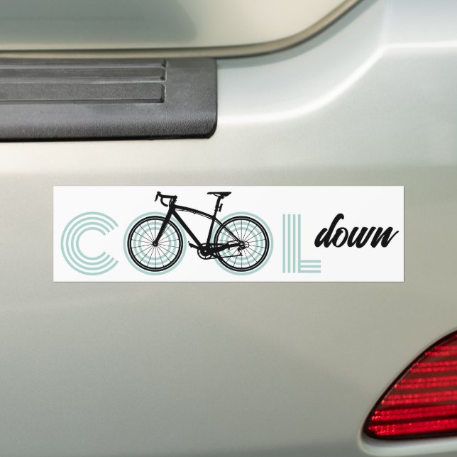 Autocollant De Voiture Amusants Simple moderne Cool en bas Vélo Convivial (En voiture)