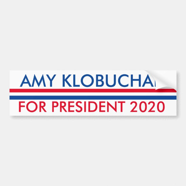 Autocollant De Voiture Amy Klobuchar pour le président 2020 (Devant)