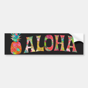 Autocollant De Voiture Ananas de PixDezines Aloha