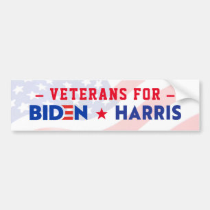 AUTOCOLLANT DE VOITURE ANCIENS COMBATTANTS DE JOE BIDEN ET KAMALA HARRIS 