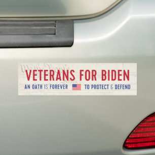 Autocollant De Voiture Anciens combattants pour Biden bumper sticker