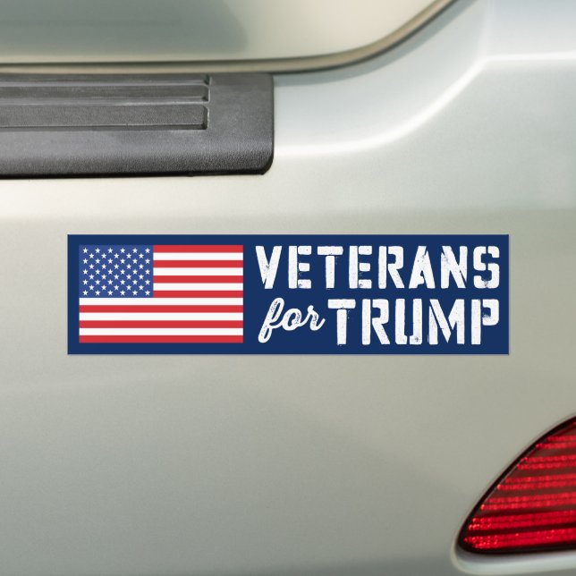 Autocollant De Voiture Anciens Combattants Pour Trump 2024 (En voiture)