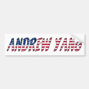 Autocollant De Voiture Andrew Yang candidat démocrate à la présidentielle