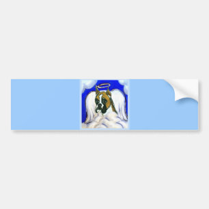Autocollant De Voiture ange chien boxer
