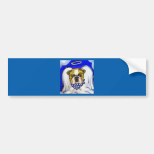 Autocollant De Voiture Ange de bouledogue