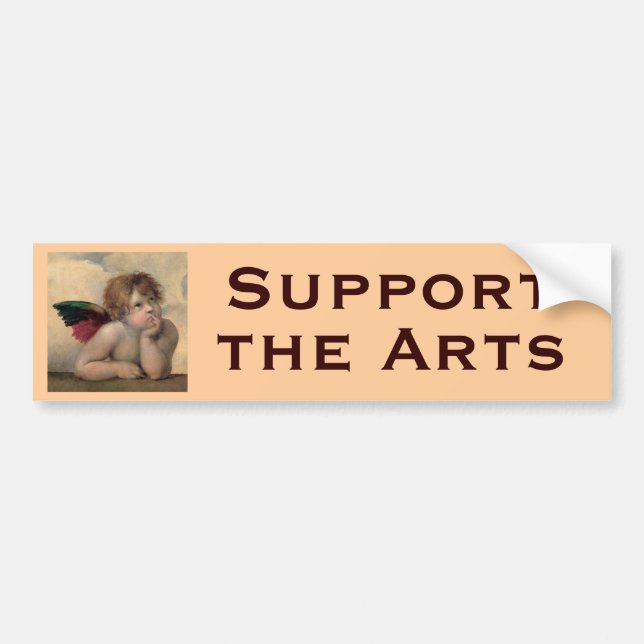 Autocollant De Voiture Ange de Sistine Madonna par Raphael (Devant)