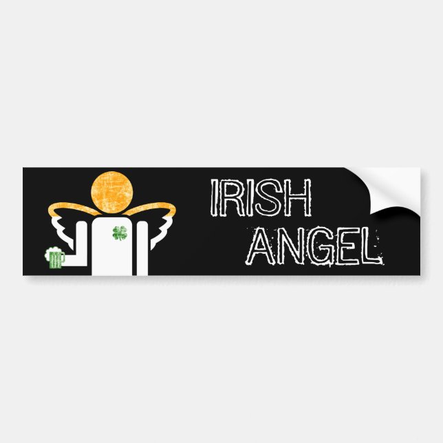 Autocollant De Voiture ange irlandais (Devant)