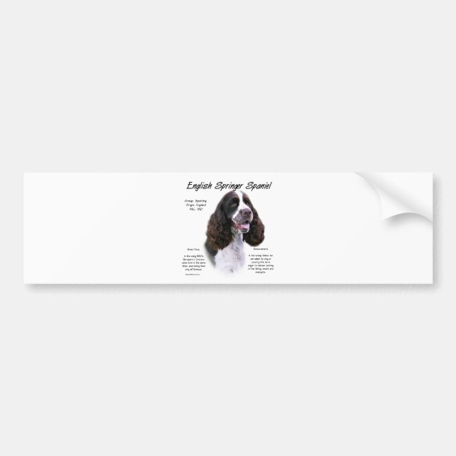 Autocollant De Voiture Anglais Springer Spaniel (foie) (Devant)