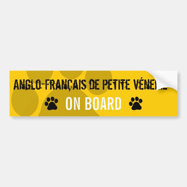 Autocollant De Voiture Anglo-Francais de Petite Venerie à bord (Devant)