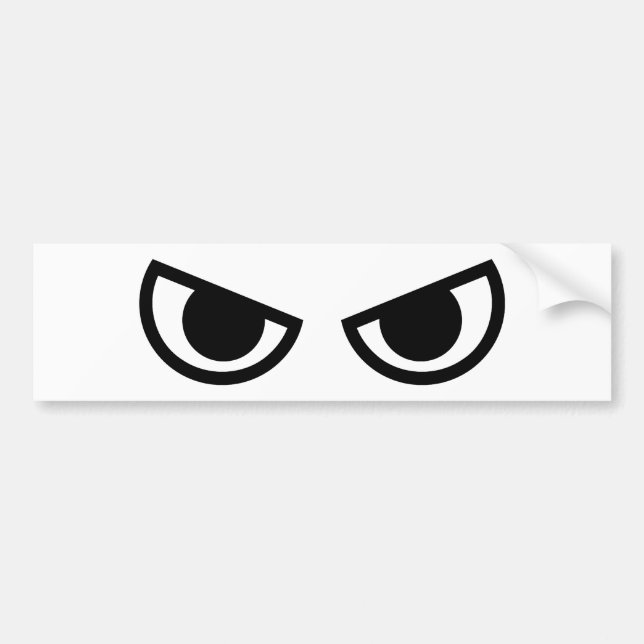 Autocollant De Voiture Angry eyes face (Devant)