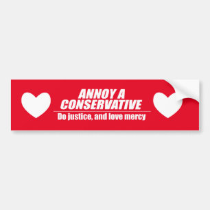 Autocollant De Voiture Annoy a Conservateur - faites justice