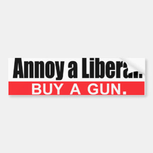 Autocollant De Voiture Annoy a Liberal - Achetez une arme -.png