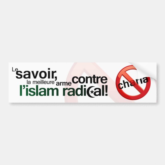 Autocollant De Voiture Anti adhésif pour pare-chocs de Sharia - Français (Devant)