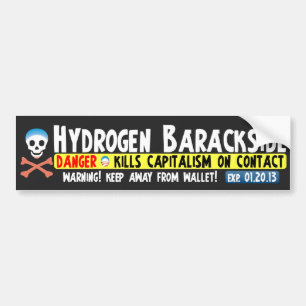 Autocollant De Voiture Anti Barack Obama - hydrogène Barackside