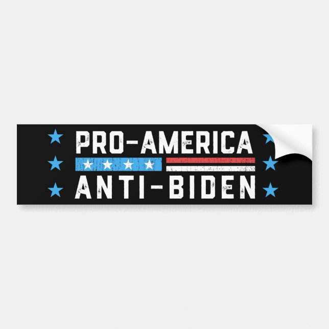 Autocollant De Voiture Anti-Biden Pro-America (Devant)