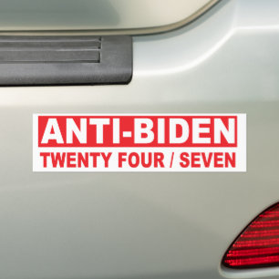 Autocollant De Voiture Anti-Biden Vingt-Quatre Sept