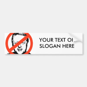 AUTOCOLLANT DE VOITURE ANTI-BILL CLINTON
