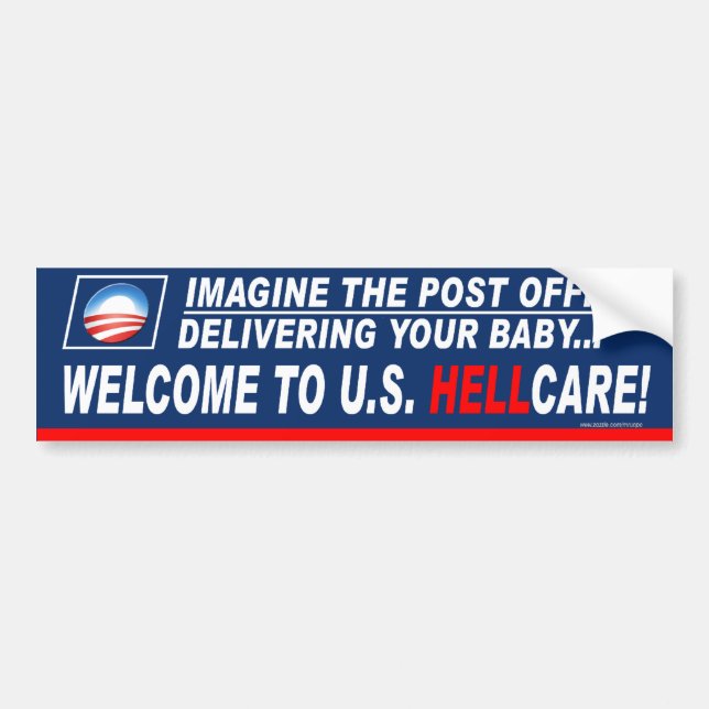 Autocollant De Voiture Anti-Démocrate "Bienvenue Aux Soins Soins Aux Etat (Devant)