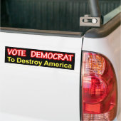 Autocollant De Voiture anti-démocrate "Vote Democrat To Destroy America" (On Truck)