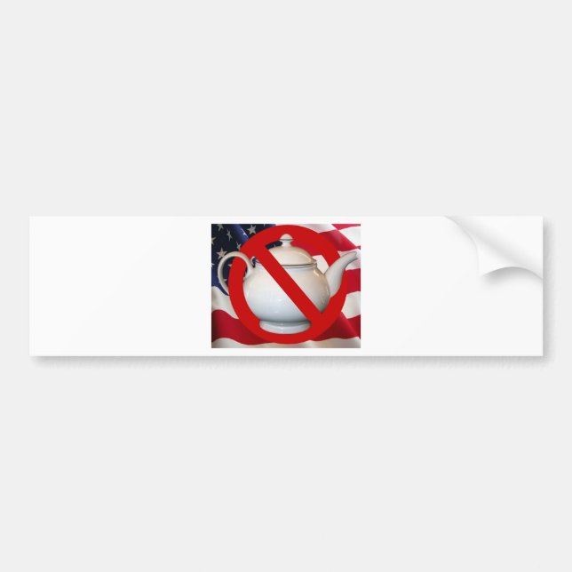 Autocollant De Voiture Anti drapeau de thé (Devant)