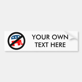 AUTOCOLLANT DE VOITURE ANTI-ELEPHANT/ANTI-REPUBLICAN