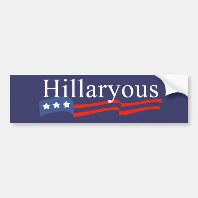 Autocollant De Voiture Anti-Hillary : Sticker à pare-chocs (Devant)